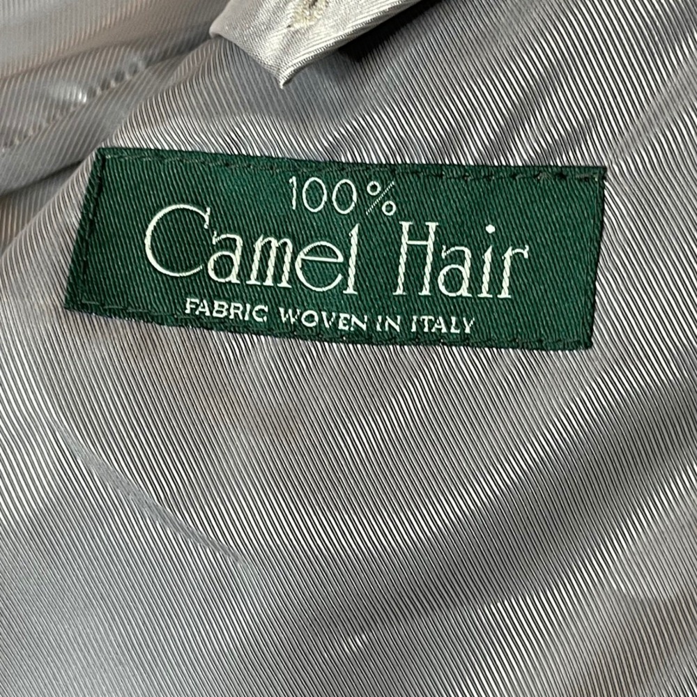 Vintage Lauren Ralph Lauren Coat Mens 100% Italy Camel Hair Long Trench Coat 40R - Picture 4 of 16